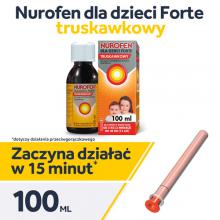 Zdjęcie produktu - Nurofen Forte zawiesina o smaku truskawkowym - 100 ml