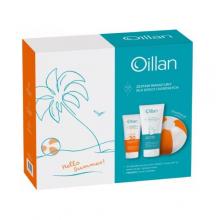 Zdjęcie produktu - OILLAN Sun Zestaw Ochronna emulsja do twarzy i ciała z filtrem SPF50, 100ml + Dermo-krem, 200ml + piłka plażowa KR&Oacute;TKA DATA 31.07.2026