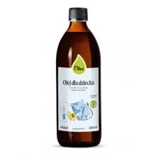 Zdjęcie produktu - Olini Olej dla dziecka tłoczony na zimno nierafinowany, 500 ml