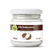 Zdjęcie produktu - Olini Olej kokosowy świeży, tłoczony na zimno nierafinowany, 200 ml