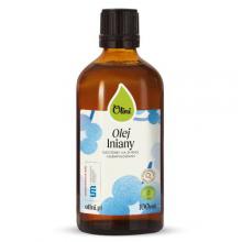 Zdjęcie produktu - Olini Olej lniany tłoczony na zimno nierafinowany, 100 ml