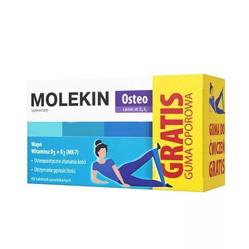 Miniaturka artykułu - Molekin Osteo 0,25mg, 60 tabletek + guma oporowa