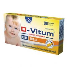 Zdjęcie produktu - D-Vitum Kids 600 twist-off, 30 kaps. - witamina D dla dzieci