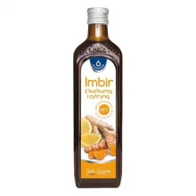 Zdjęcie produktu - Oleofarm Sok Imbir z kurkumą i cytryną, 490 ml KR&Oacute;TKA DATA 31.10.2026