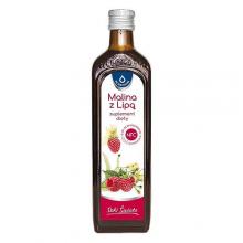Zdjęcie produktu - OLEOFARM Sok malinowy z lipą, 490ml  KR&Oacute;TKA DATA 31.10.2026