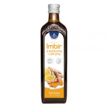 Zdjęcie produktu - OLEOFARM Sok z imbiru, kurkumy i cytryny z witaminą C, 490ml