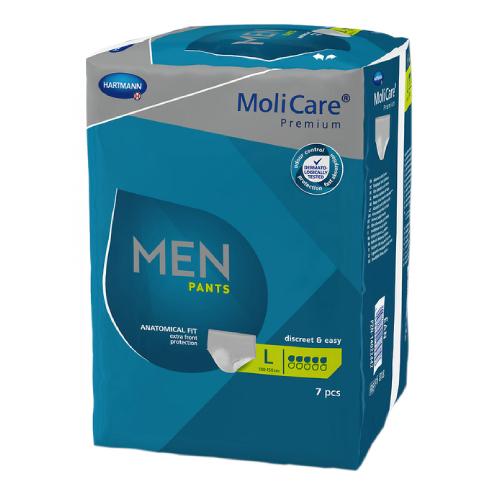 Miniaturka artykułu - MoliCare Pieluchomajtki Premium Men 5 rozmiar L, 7szt.