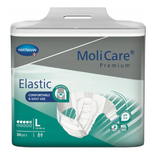 Miniaturka artykułu - MoliCare Premium Elastic Pieluchomajtki L 5K, 30szt.