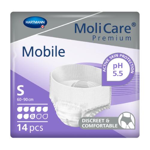 Miniaturka artykułu - MoliCare Premium Mobile Majtki chłonne 8K rozmiar S, 14szt.