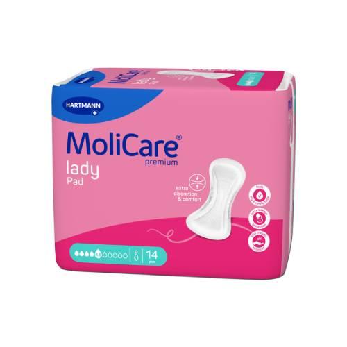 Miniaturka artykułu - MoliCare Premium Lady Pad Wkładki dla kobiet 4.5 kropli, 14 szt.