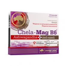 Zdjęcie produktu - OLIMP CHELA-MAG B6 Ashwagandha + żeń-szeń, 30 kapsułek