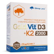 Zdjęcie produktu - Olimp Gold-Vit D3 2000 j.m.+K2,  60 kaps.