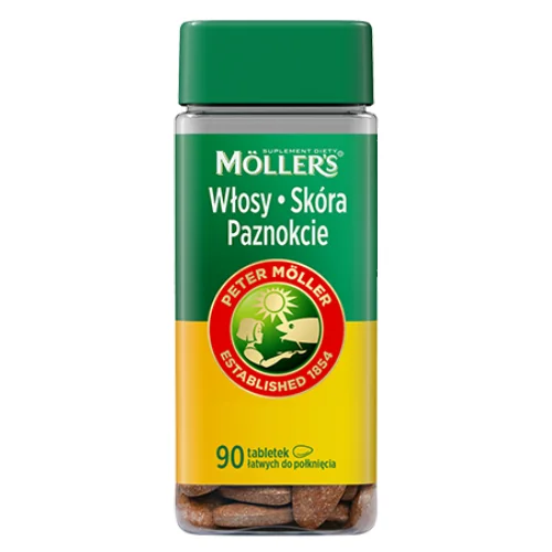 Miniaturka artykułu - Moller's Włosy Sk&oacute;ra Paznokcie, 90 tabl.