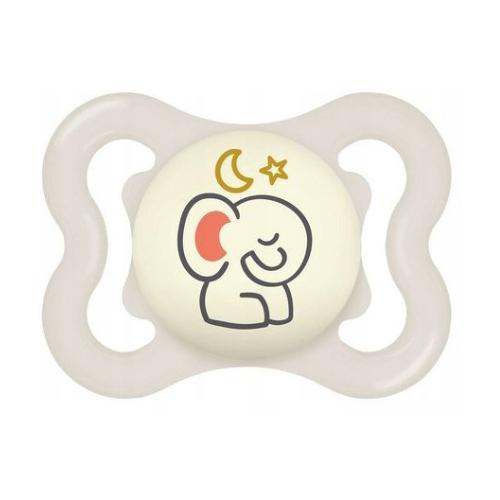 Miniaturka artykułu - MAM Smoczek silikonowy Supreme Night 0m+ Planet Love świecący w ciemności
