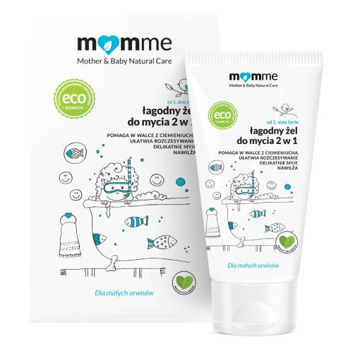 Miniaturka artykułu - MOMME Łagodny żel do mycia 2w1 dla dzieci, 150 ml