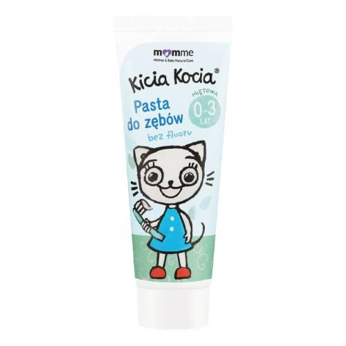 Miniaturka artykułu - MOMME Kicia Kocia Pasta do zęb&oacute;w miętowa 0-3 lat, 50ml