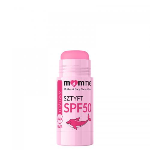 Miniaturka artykułu - MOMME R&oacute;żowy sztyft przeciwsłoneczny SPF 50, 10 g