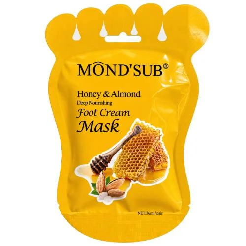Miniaturka artykułu - Mond'Sub Maska do st&oacute;p w formie skarpetek z miodem i migdałami, 1 para