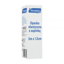 Zdjęcie produktu - Opaska elastyczna z zapinką 5m x 12cm (VISCOPLAST) - 1 sztuka (24255)