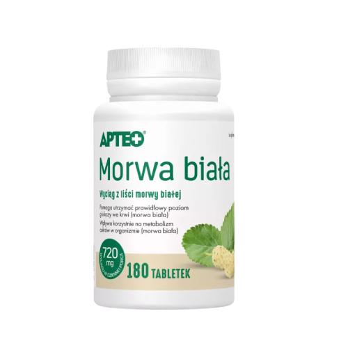 Miniaturka artykułu - Morwa biała APTEO, 180 tabletek