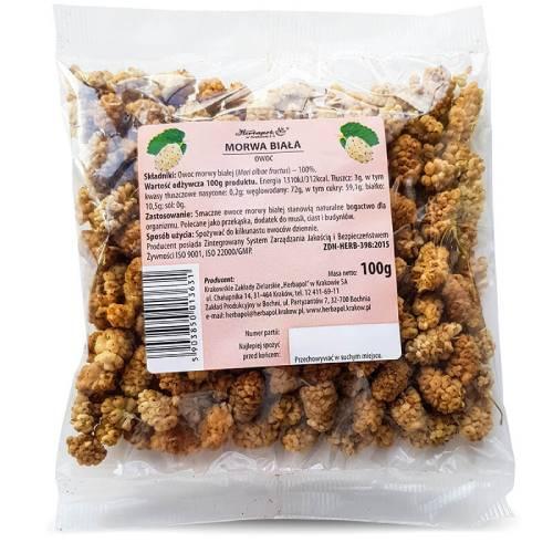 Miniaturka artykułu - Herbapol Morwa Biała Owoc, 100 g