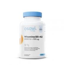 Zdjęcie produktu - Osavi Witamina D3 + K2 2000IU, 120 kaps.
