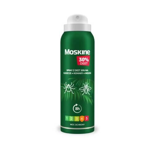 Miniaturka artykułu - Moskine Max Spray na komary kleszcze meszki 30% DEET, 200 ml
