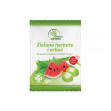 Zdjęcie produktu - Owoce Ogrod&oacute;w Ziołowe cukierki z witaminą C Zielona herbata i arbuz, 60 g
