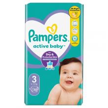 Zdjęcie produktu - Pampers Active Baby 3 Pieluszki 6-10 kg, 70 szt.