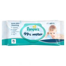 Zdjęcie produktu - Pampers 99% Water Chusteczki nawilżane, 60 szt.