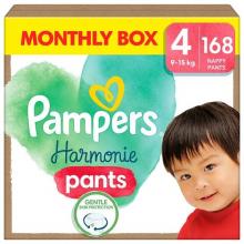 Zdjęcie produktu - Pampers Harmonie Baby Pieluchomajtki rozmiar 4 9kg-15kg, 168 sztuk BRAK KARTONOWEGO OPAKOWANIA