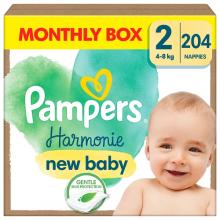 Zdjęcie produktu - Pampers Harmonie Pieluszki rozmiar 2 4-8kg, 204 sztuki