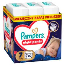 Zdjęcie produktu - Pampers Night Pants 7 Pieluchomajtki dla dzieci, 70 szt.