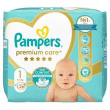 Zdjęcie produktu - Pampers Premium Care Pieluszki rozmiar 1, 26 sztuk
