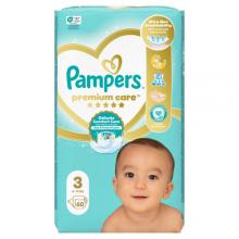 Zdjęcie produktu - Pampers Premium Care Midi 3 Pieluszki (5-9kg), 60 szt.
