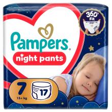 Zdjęcie produktu - Pampers Night Pants 7 Pieluchomajtki dla dzieci, 17 szt.