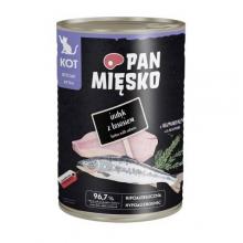 Zdjęcie produktu - Pan Mięsko Karma mokra dla kota Indyk z łososiem (kociak), 400 g