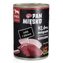 Zdjęcie produktu - Pan Mięsko Karma mokra dla psa Indyk z jeleniem (dorosły), 400 g