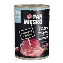 Zdjęcie produktu - Pan Mięsko Karma mokra dla psa Wieprzowina z dzikiem (dorosły), 400 g