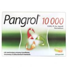 Zdjęcie produktu - Pangrol 10 000, 10 000 j.Ph.Eur. lipazy, 20 kapsułek