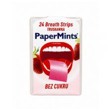 Zdjęcie produktu - PaperMints Listki do ust odświeżające truskawkowe, 24 szt.