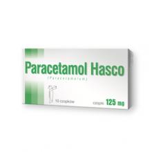 Zdjęcie produktu - PARACETAMOL 125 mg  - 10 czopk&oacute;w HASCO