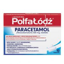 Zdjęcie produktu - Paracetamol Polfa Ł&oacute;dź 500mg, 10tabl.
