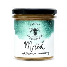 Zdjęcie produktu - PASIEKI RODZINY SADOWSKICH Mi&oacute;d nektarowo-spadziowy, 450g