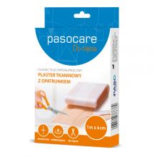 Zdjęcie produktu - PASOCARE Classic Plus Plaster tkaninowy z opatrunkiem 1m x 6cm