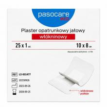 Zdjęcie produktu - Pasocare Med Plaster opatrunkowy jałowy, wł&oacute;kninowy 10 x 8 cm, 25 szt.