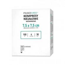 Zdjęcie produktu - PASOMED Kompresy niejałowe wł&oacute;kninowe 4W 7,5 x 7,5 cm, 100 szt.