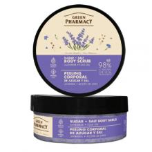 Zdjęcie produktu - Green Pharmacy Peeling cukrowo-solny do ciała Lawenda i olej lniany, 200 ml
