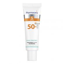 Zdjęcie produktu - PHARMACERIS S SENSI PROTECT Codzienna Emulsja ochronna z kwasem hialuronowym do twarzy i okolic oczu SPF 50+, 50ml