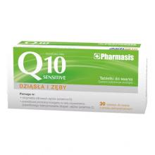 Zdjęcie produktu - Pharmasis Q10 Sensitive Dziąsła i zęby smak pomarańczowy, 30 tabl. do ssania